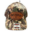 BootLeggers Inn camo Trucker hat with leather Patch